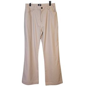AN R+ Alp N Rock womens faux leather pants, cream bootcut. Size L. # 821